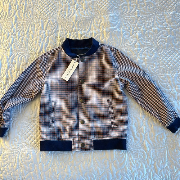 Janie and Jack Boys Plaid Snap Front Jacket Size 3-4 NWT - Picture 1 of 6